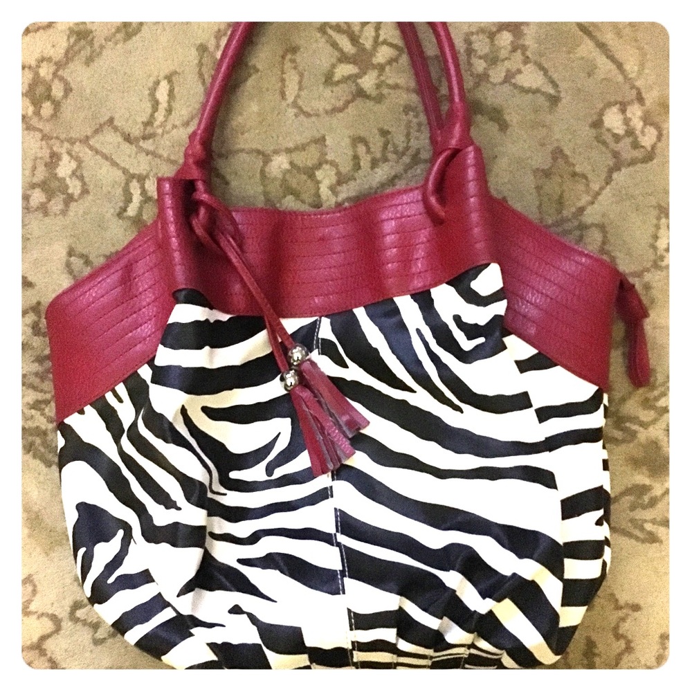 Zebra print purse